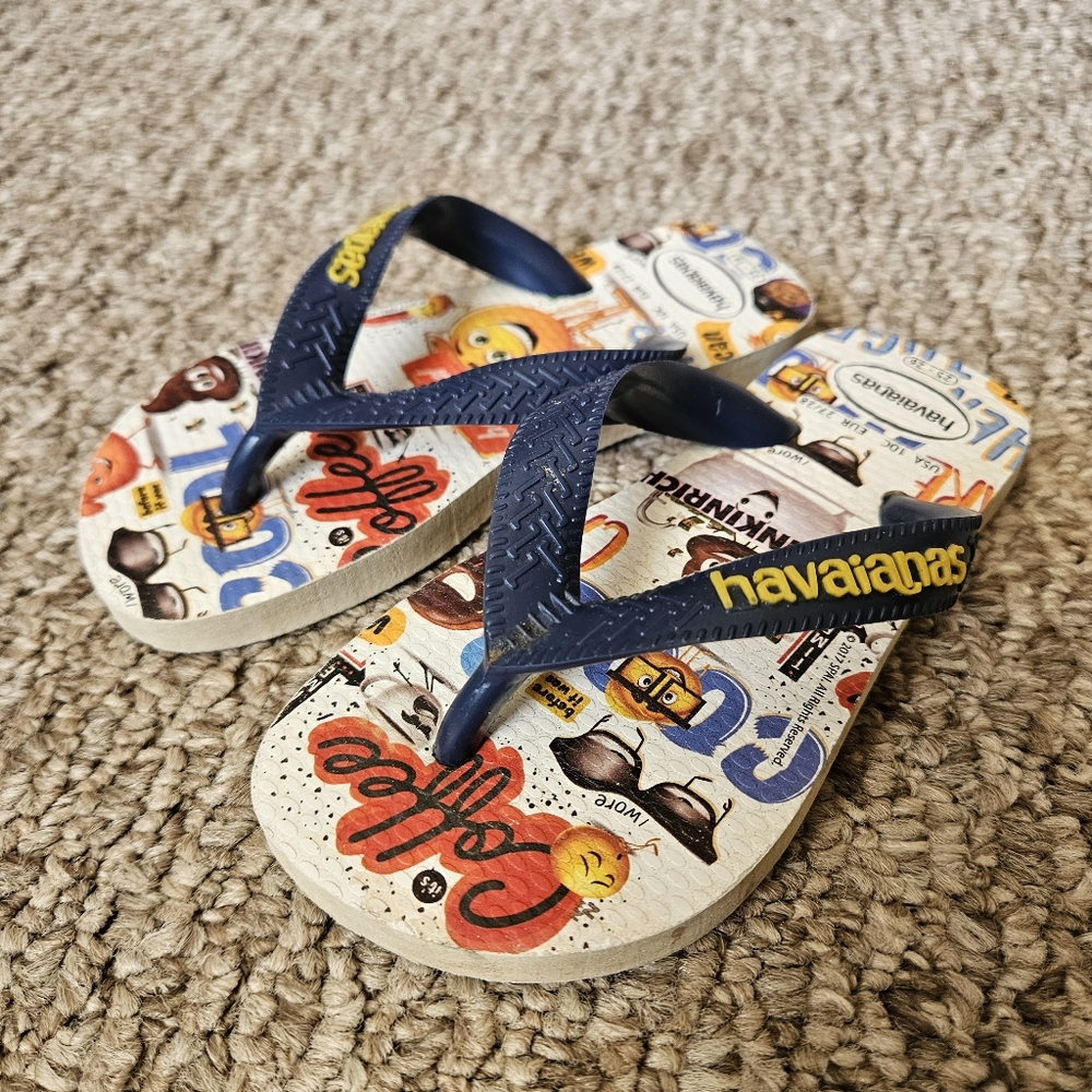 Havaianas Kids StinkinRich Emoji flip flops, size 10